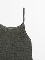 Faded strappy knit top