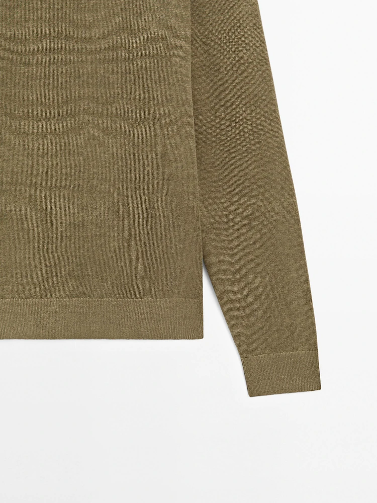 Pull en maille 100 % lin
