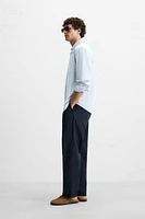 PANTALON REGULAR FIT À PLIS