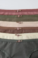 6-14 YEARS/ SIX-PACK OF FLOWER BRIEFS
