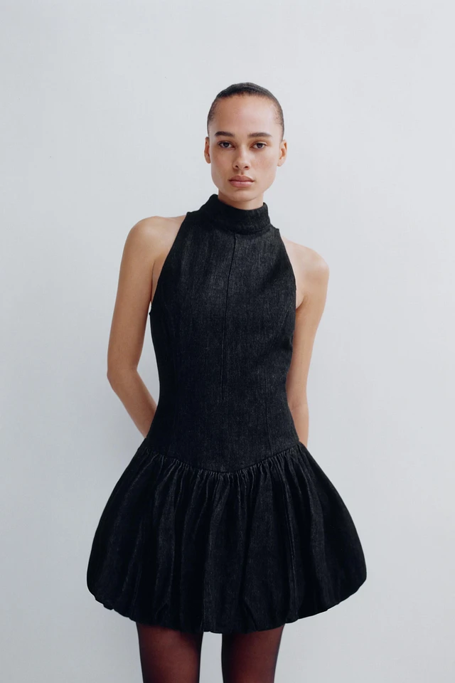 Zara DENIM BALLOON DRESS TRF at Mall of America in Bloomington, MN
