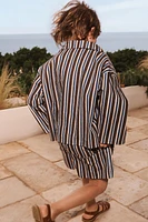 LIMITED EDITION STRIPED FLOWY SHIRT