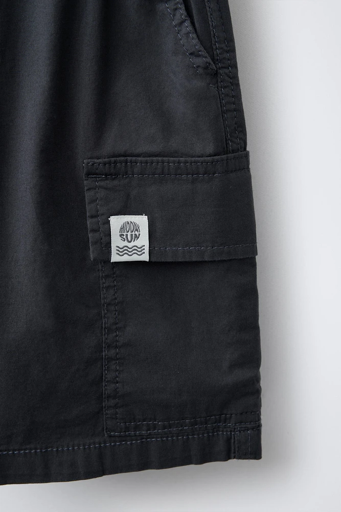 POPLIN CARGO SHORTS