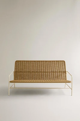 BANQUETTE EXTÉRIEURE DOSSIER TRESSÉ