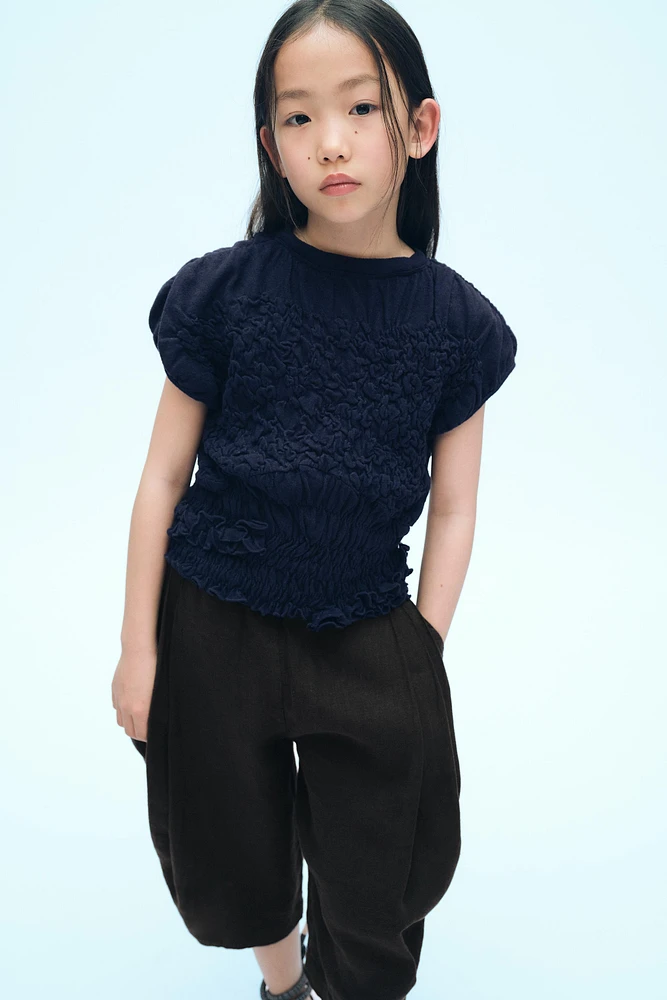 TEXTURED ELASTIC T-SHIRT X FANGLU LIN