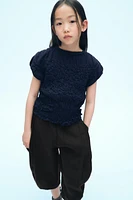 TEXTURED ELASTIC T-SHIRT X FANGLU LIN