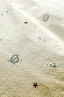 HOUSSE DE COUETTE ENFANT IMPRIMÉ MARIN