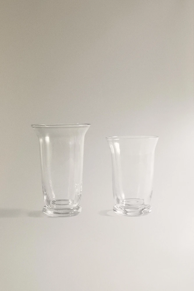 FLARED GLASS VASE