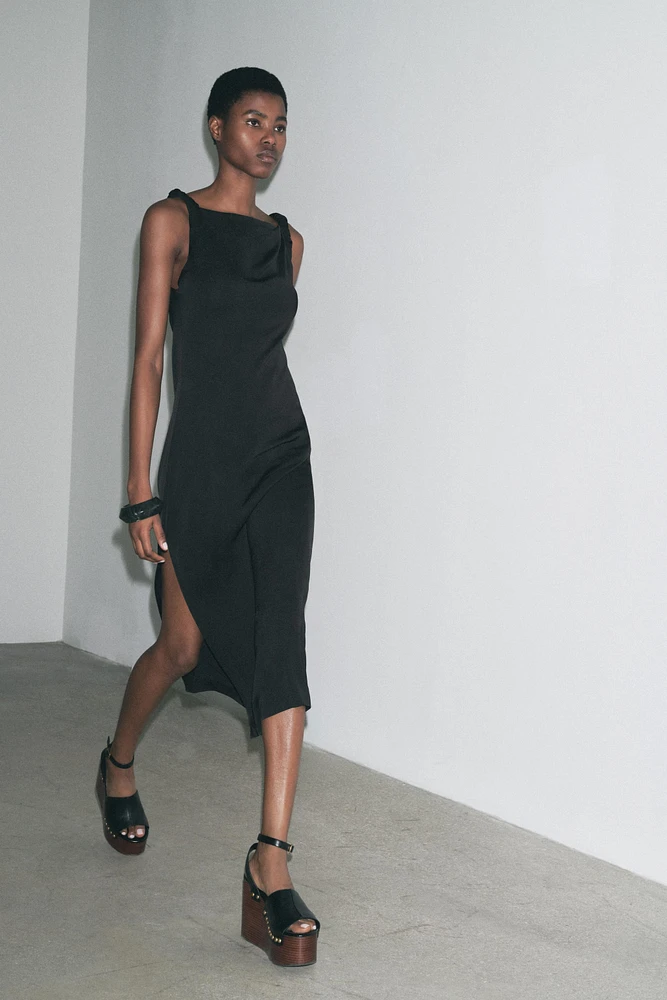 ZW COLLECTION SATIN MIDI DRESS