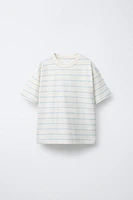 LOT DE DEUX T-SHIRTS UNIS ET À RAYURES