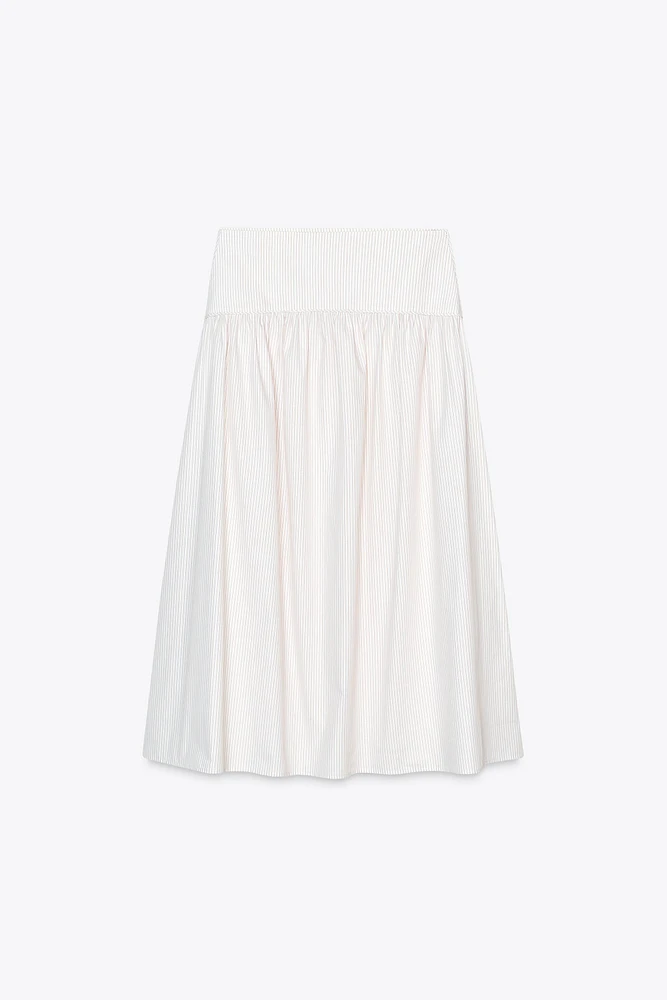 JUPE MIDI RAYURES