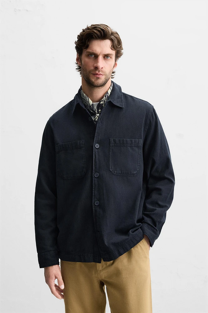 COTTON - LINEN OVERSHIRT