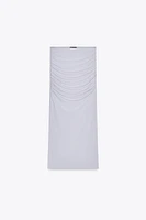 LINEN SKIRT WITH RUCHING
