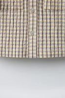 TEXTURED PLAID SHIRT