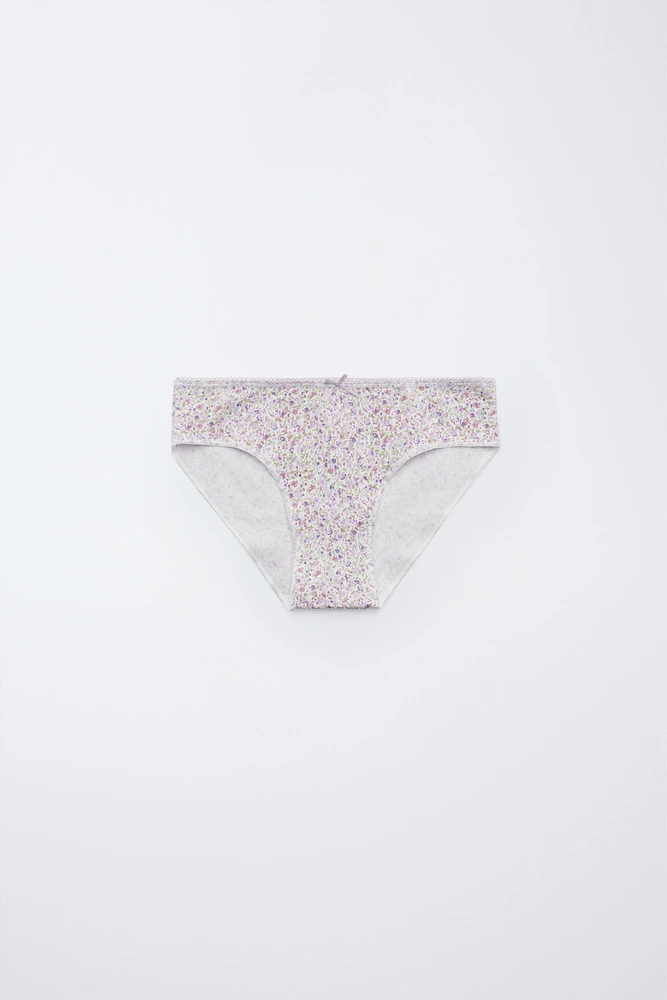 6-14 ANS/ LOT DE SIX CULOTTES IMPRIMÉES