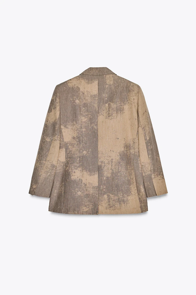 ZW COLLECTION MINIMAL PRINT BLAZER