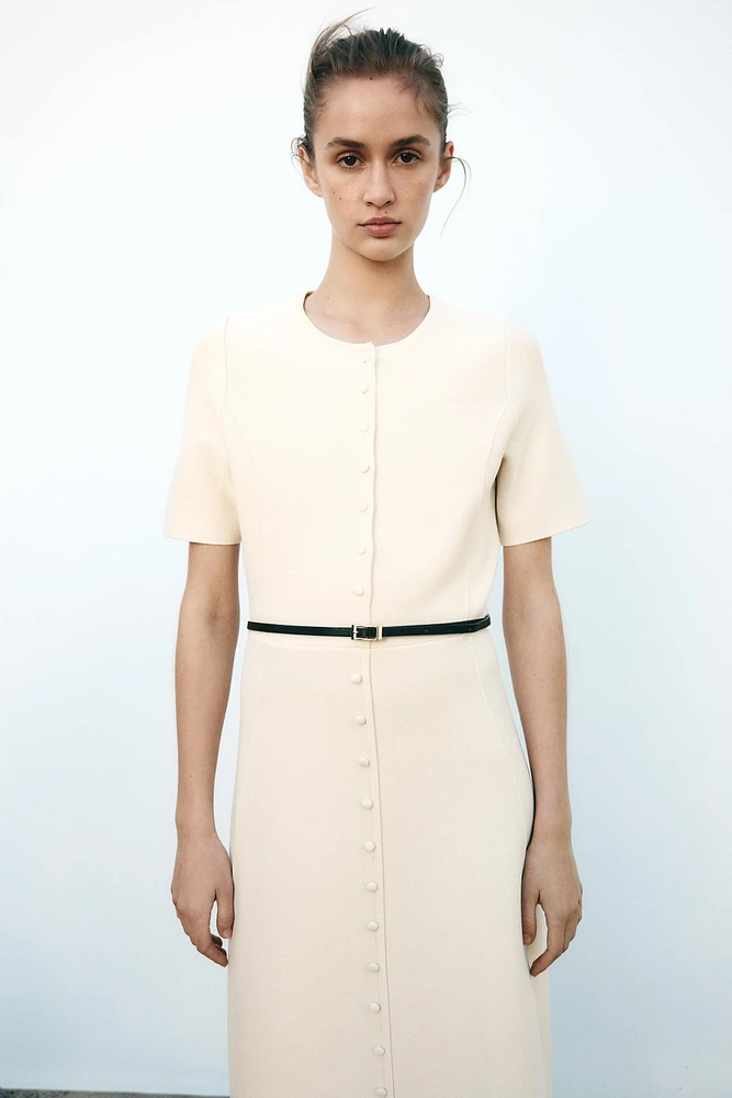 BELTED MIDI DRESS