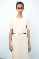 BELTED MIDI DRESS