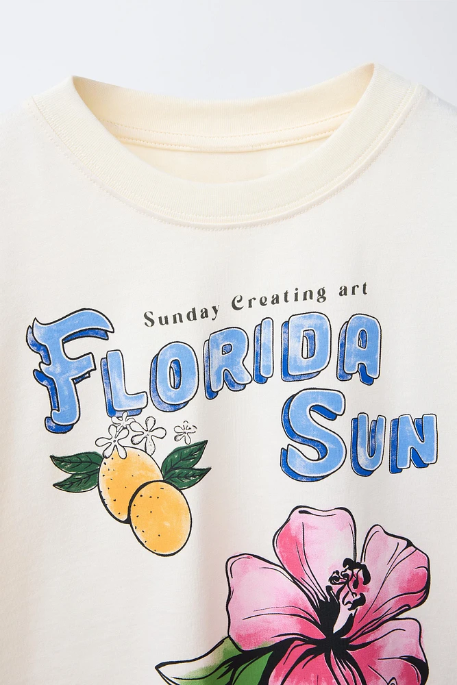 FLOWER PRINT T-SHIRT