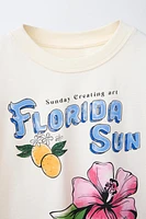 FLOWER PRINT T-SHIRT
