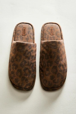 ANIMAL PRINT MULE SLIPPERS