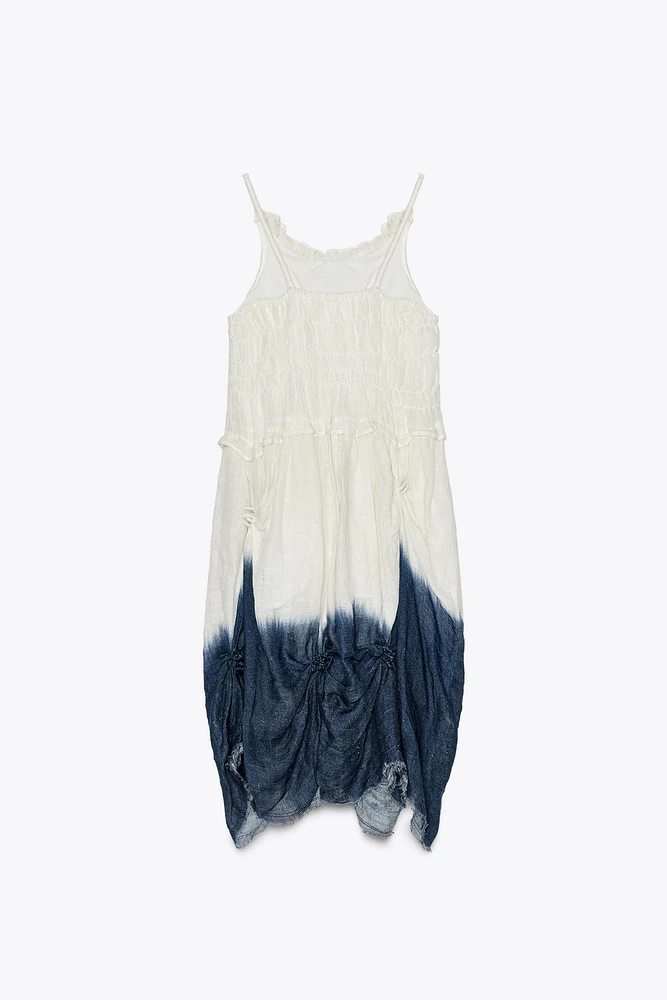 KNOTTED TIE-DYE DRESS X FANGLU LIN