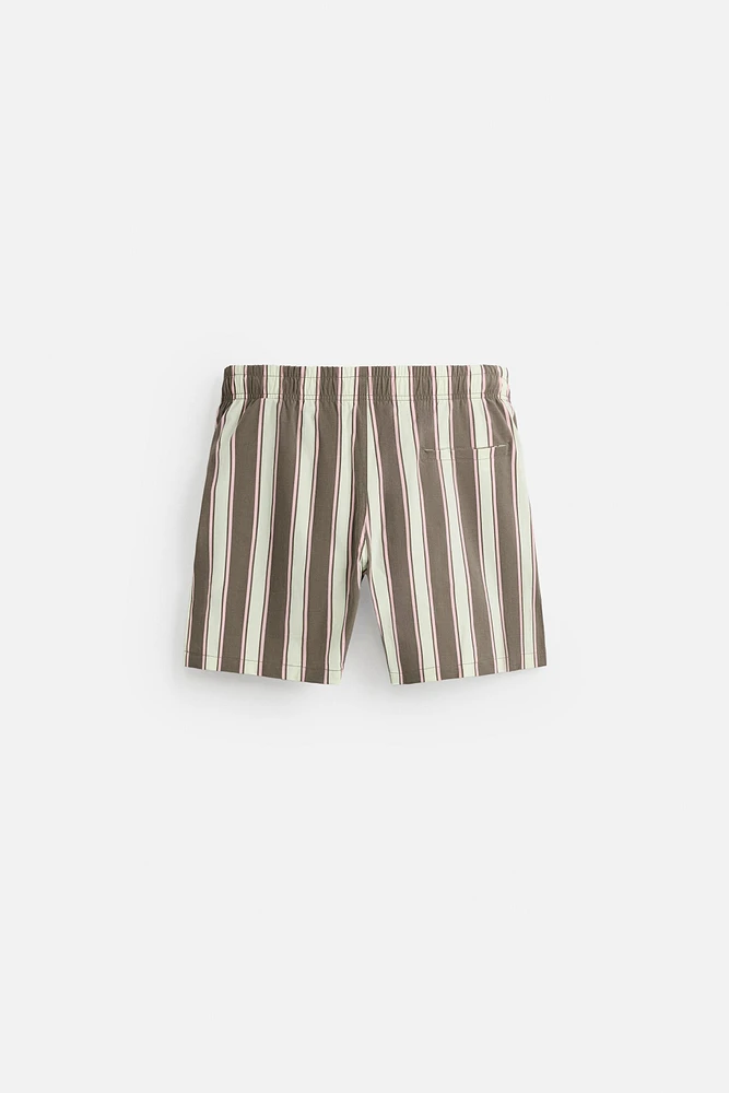 STRIPED MID-LENGTH SWIMSUIT