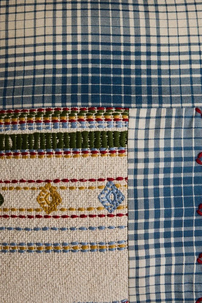PATCHWORK THROW PILLOW COVER