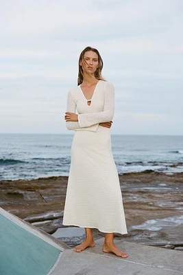 ROBE MI-LONGUE EN CROCHET