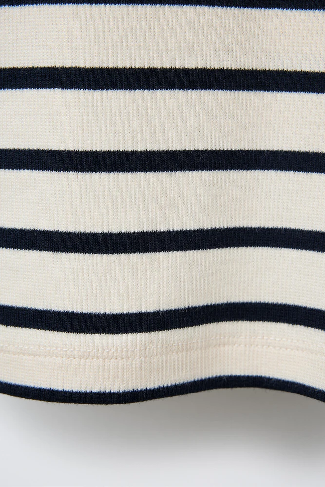 T-SHIRT RAYURES IMPRIMÉ RELIEF