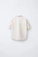 LINEN-BLEND SHIRT WITH POCKETS