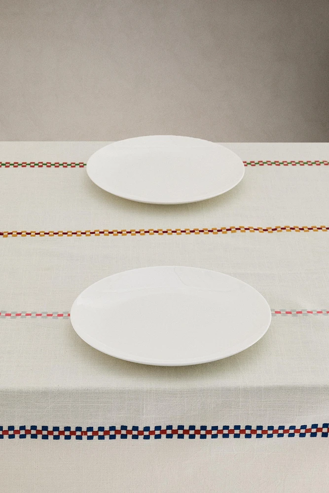 NAPPE COTON BRODERIE MULTICOLORE