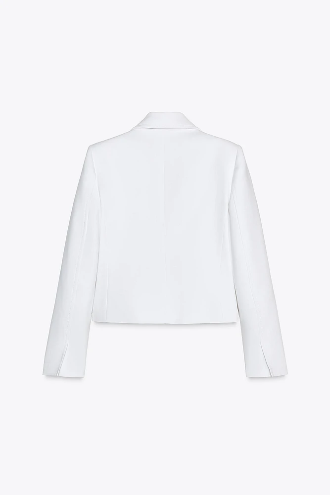 CROPPED DOUBLE BREASTED BLAZER