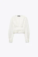 TEXTURED CROPPED SHIRT