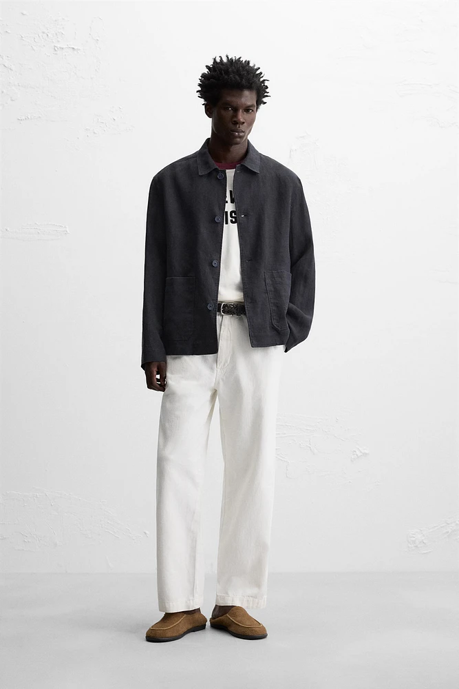 BLOUSON 100 % LIN