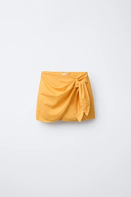 JUPE-SHORT PARÉO EN LIN