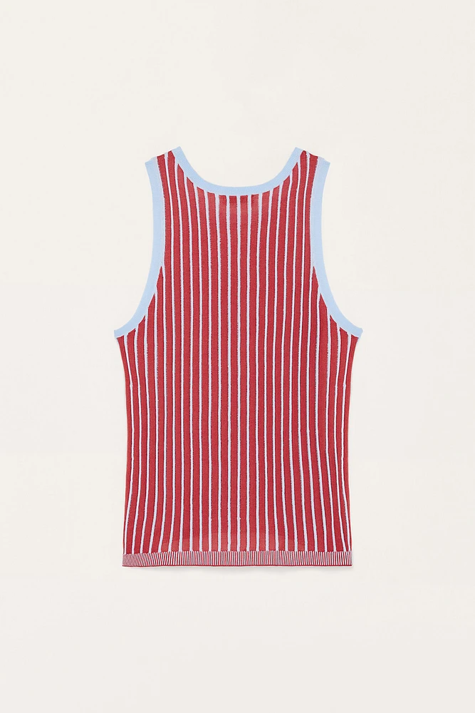 LIMITED EDITION STRIPED JACQUARD KNIT TANK