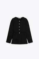 FITTED LONG KNIT JACKET