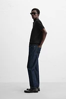 VISCOSE BLEND KNIT POLO SHIRT