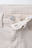 EMBROIDERED DENIM SHORTS