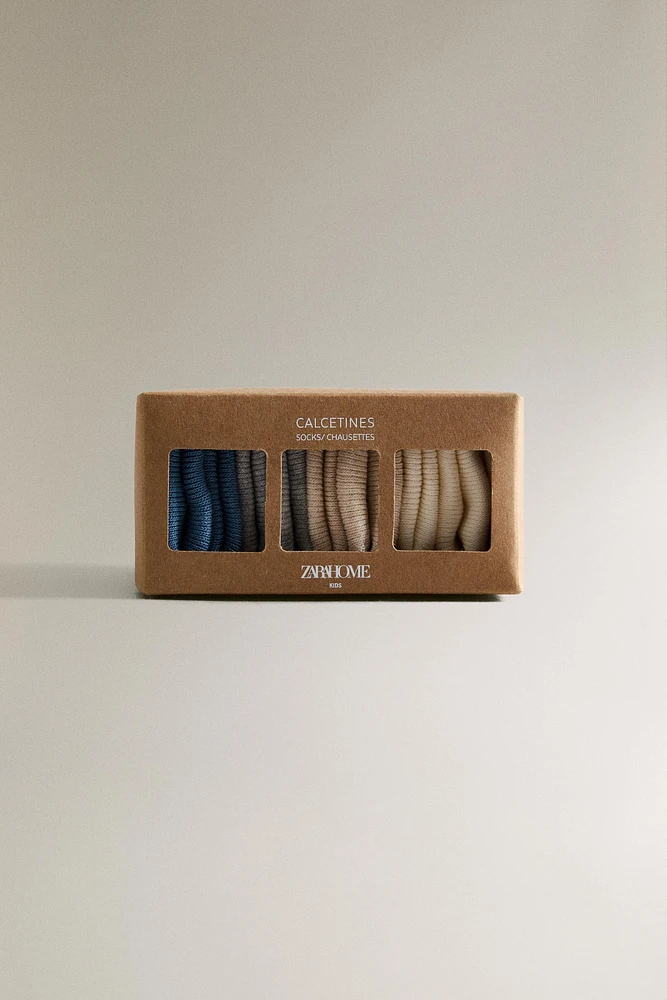 CHAUSSETTES BÉBÉ MULTICOLORES (LOT DE 4)