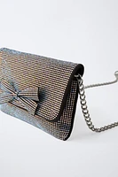 RHINESTONE CROSSBODY BAG WITH BOW
