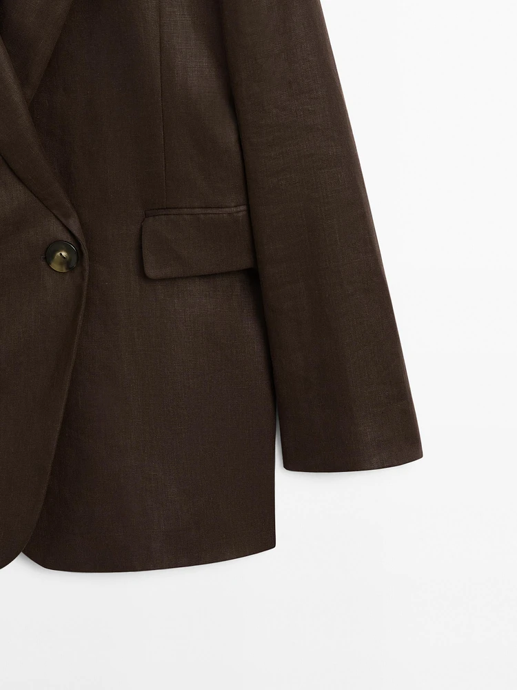 Blazer croisé 100 % lin