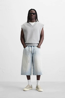 IRREGULAR TRIM FRENCH TERRY VEST