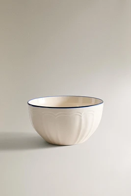 BOWL WITH RIM