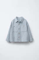 CHEMISE À RAYURES TEXTURÉE