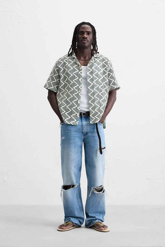 CHEMISE STRUCTURÉE AJOURÉE