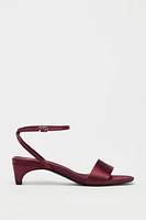 SATIN EFFECT SANDALS