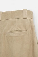 SUEDE CARGO SHORTS