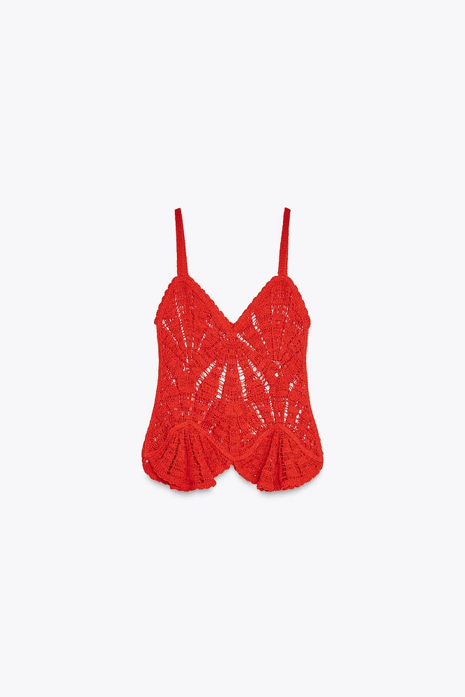 CROCHET PEPLUM TOP